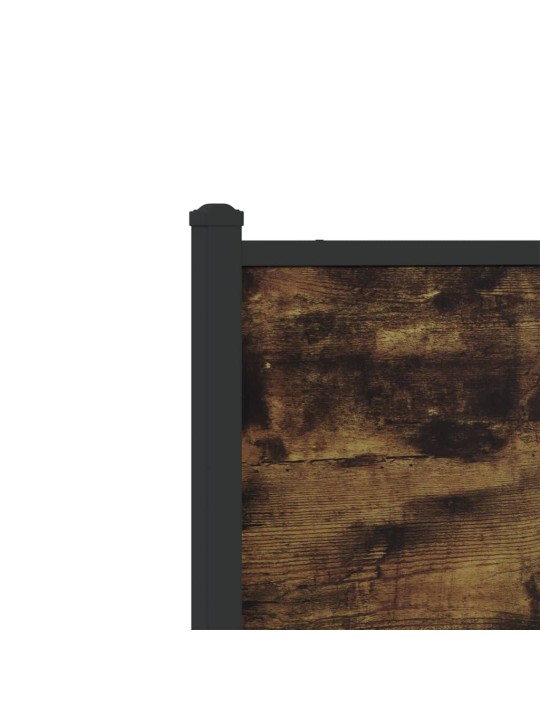 Kovový rám postele bez matrace kouřový dub 100 x 200 cm