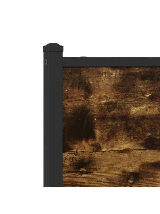 Kovový rám postele bez matrace kouřový dub 80 x 200 cm