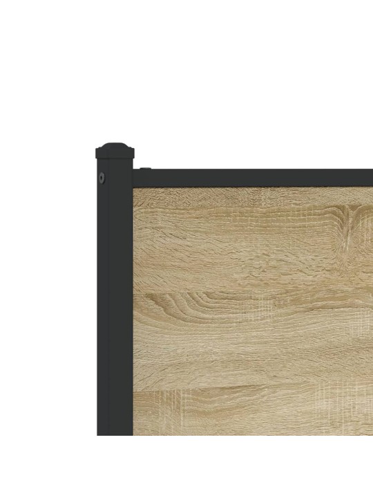 Kovový rám postele bez matrace dub sonoma 80 x 200 cm