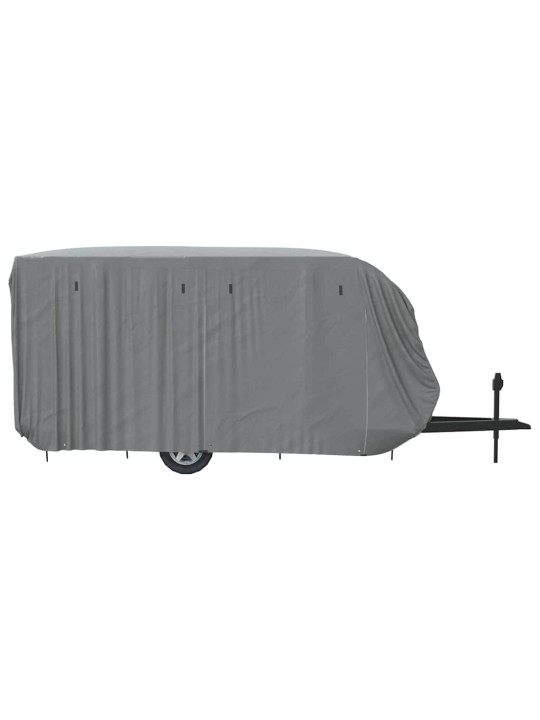 Krycí plachta na karavan šedá 610x250x220 cm netkaná textilie