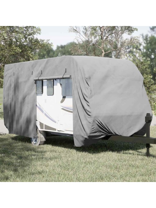 Krycí plachta na karavan šedá 610x250x220 cm netkaná textilie