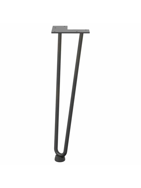 Nohy na konferenční stolek ve tvaru vlásenky 4 ks antracitové 42 cm masivní ocel