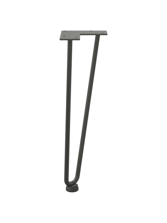 Nohy na konferenční stolek ve tvaru vlásenky 4 ks antracitové 42 cm masivní ocel