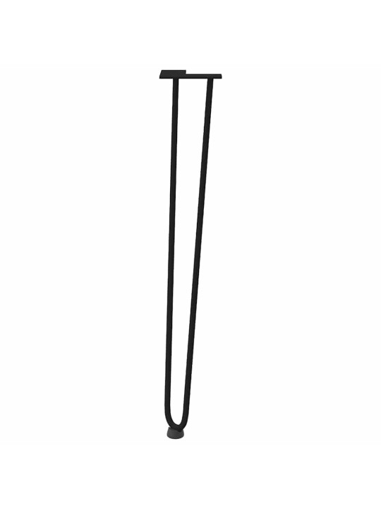 vlásenkové nohy pro konzolové stolky 4 ks černé 72 cm masivní ocel