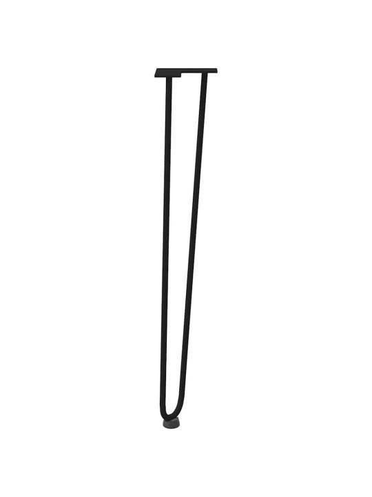vlásenkové nohy pro konzolové stolky 4 ks černé 72 cm masivní ocel