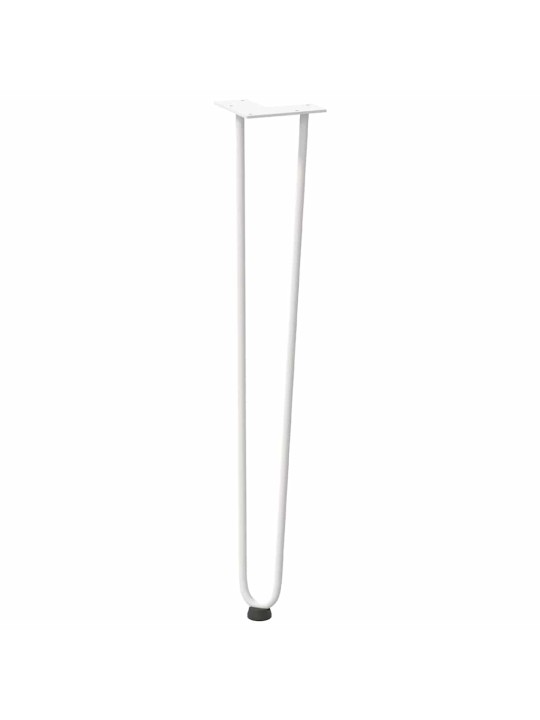 vlásenkové nohy pro konzolové stolky 4 ks bílé 72 cm masivní ocel