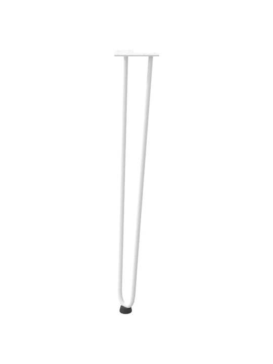 vlásenkové nohy pro konzolové stolky 4 ks bílé 72 cm masivní ocel
