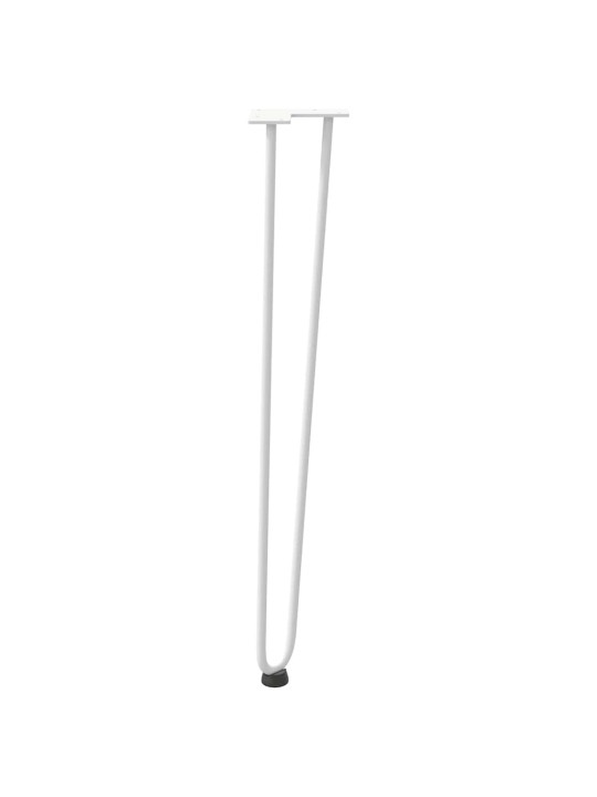 vlásenkové nohy pro konzolové stolky 4 ks bílé 72 cm masivní ocel