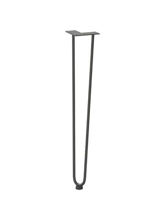vlásenkové nohy pro konzolové stolky 4 ks antracitové 72 cm masivní ocel