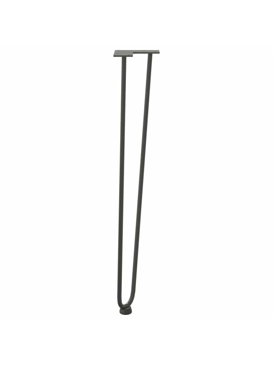 vlásenkové nohy pro konzolové stolky 4 ks antracitové 72 cm masivní ocel