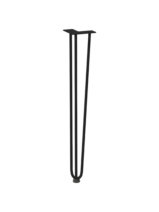 vlásenkové nohy pro konzolové stolky 4 ks černé 72 cm masivní ocel