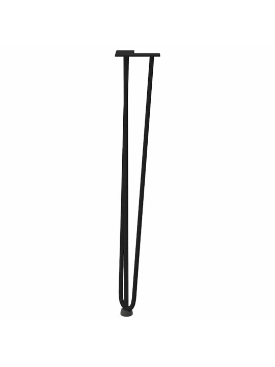 vlásenkové nohy pro konzolové stolky 4 ks černé 72 cm masivní ocel