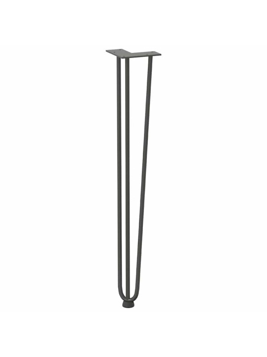 vlásenkové nohy pro konzolové stolky 4 ks antracitové 72 cm masivní ocel