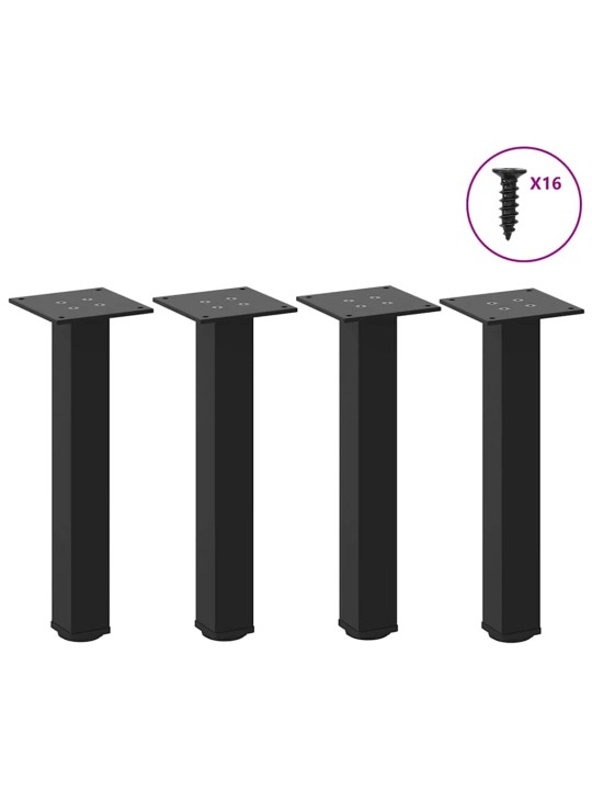 Nohy ke konferenčnímu stolku 4 ks černé 30-32 cm ocelové