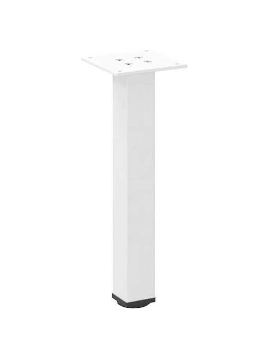 Nohy ke konferenčnímu stolku 4 ks bílé 42-44 cm ocelové