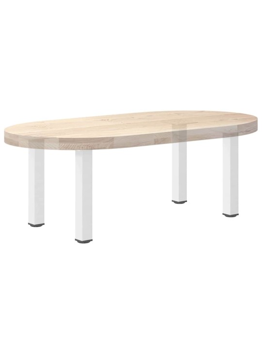 Nohy ke konferenčnímu stolku 4 ks bílé 42-44 cm ocelové