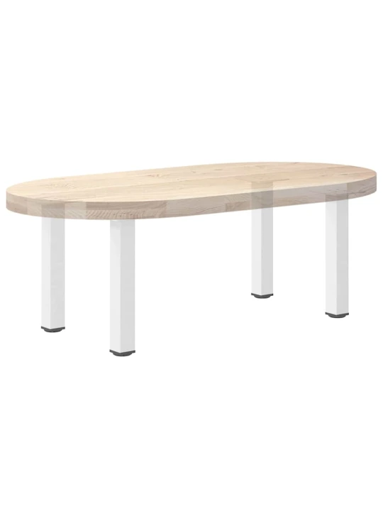 Nohy ke konferenčnímu stolku 4 ks bílé 42-44 cm ocelové