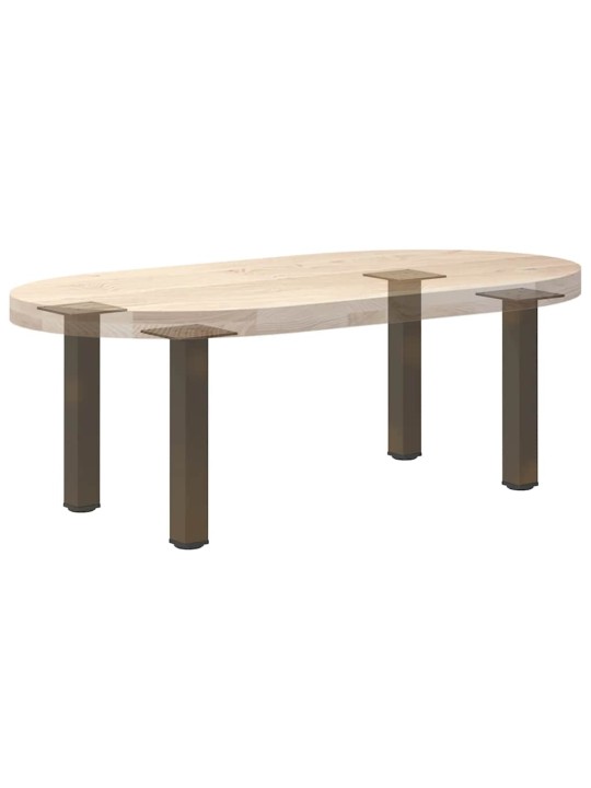 Nohy konferenčního stolku 4 ks přírodní ocel 42-44 cm ocel