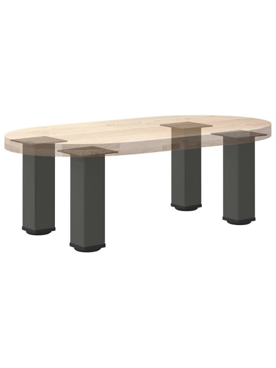 Nohy ke konferenčnímu stolku 4 ks antracitové 30-32 cm ocelové