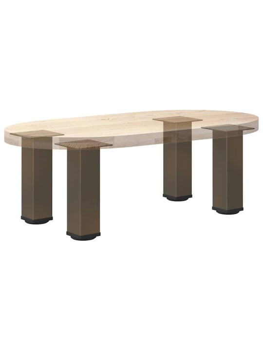 Nohy konferenčního stolku 4 ks přírodní ocel 30-32 cm ocel