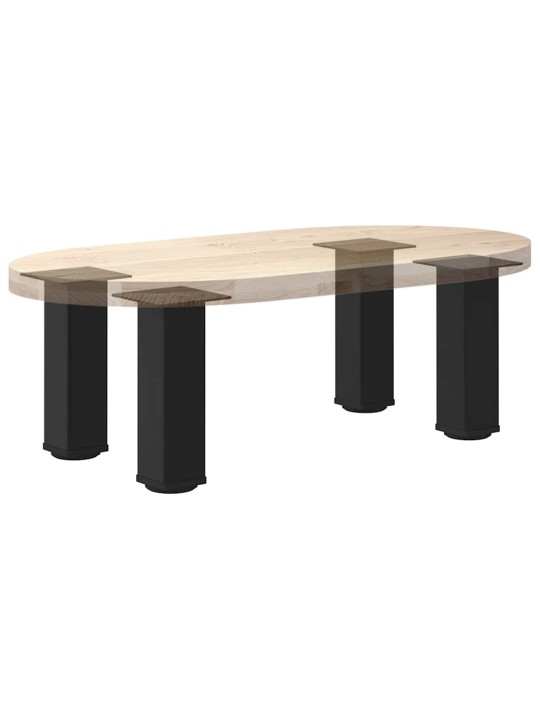 Nohy ke konferenčnímu stolku 4 ks černé 42-44 cm ocelové