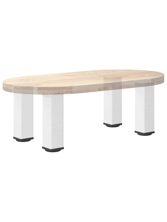 Nohy ke konferenčnímu stolku 4 ks bílé 42-44 cm ocelové