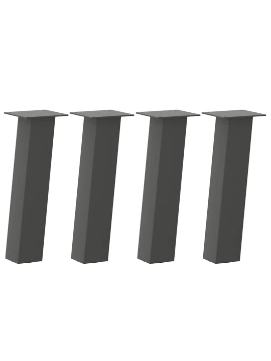 Nohy ke konferenčnímu stolku 4 ks antracitové 42 cm ocelové