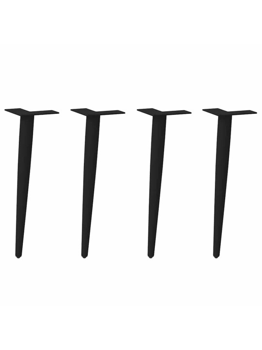 Nohy konferenčního stolku kuželového tvaru 4 ks černé 42-43 cm ocelové
