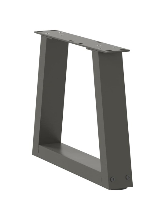 Nohy konferenčního stolku ve tvaru v 2 ks antracitové 40 x (30-31,3) cm ocelové