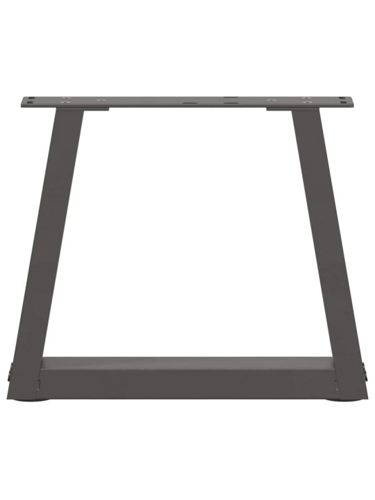 Nohy konferenčního stolku ve tvaru v 2 ks antracitové 40 x (30-31,3) cm ocelové