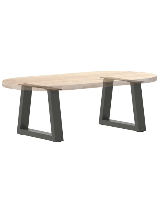 Nohy konferenčního stolku ve tvaru v 2 ks antracitové 40 x (30-31,3) cm ocelové