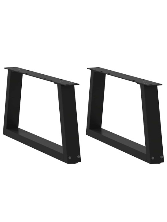 Nohy konferenčního stolku ve tvaru v, 2 ks, černé, 50 x (30-31,3) cm, ocel