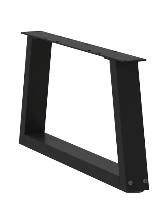 Nohy konferenčního stolku ve tvaru v, 2 ks, černé, 50 x (30-31,3) cm, ocel