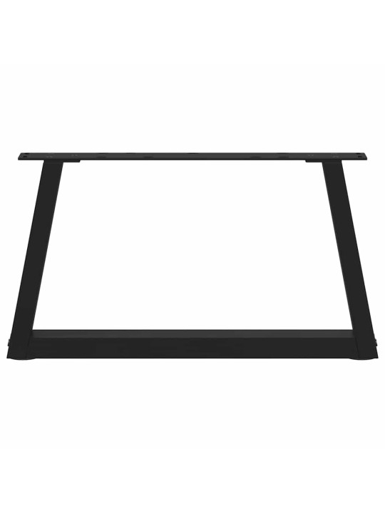 Nohy konferenčního stolku ve tvaru v, 2 ks, černé, 50 x (30-31,3) cm, ocel