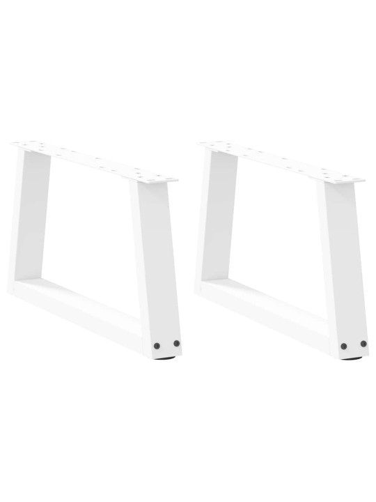 Nohy konferenčního stolku ve tvaru v, 2 ks, bílé, 50 x (30-31,3) cm, ocel