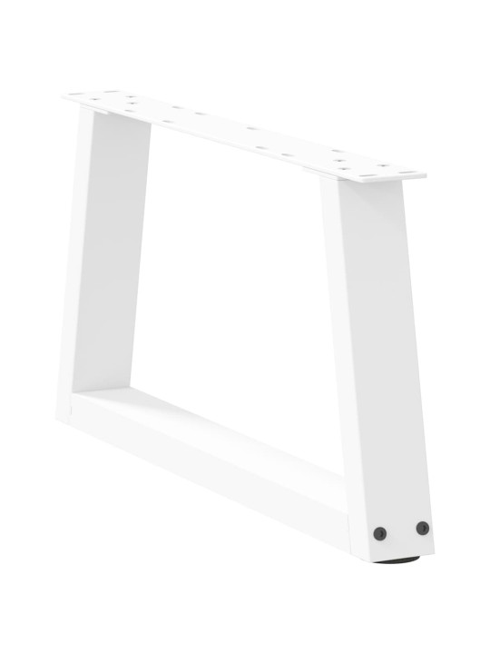 Nohy konferenčního stolku ve tvaru v, 2 ks, bílé, 50 x (30-31,3) cm, ocel