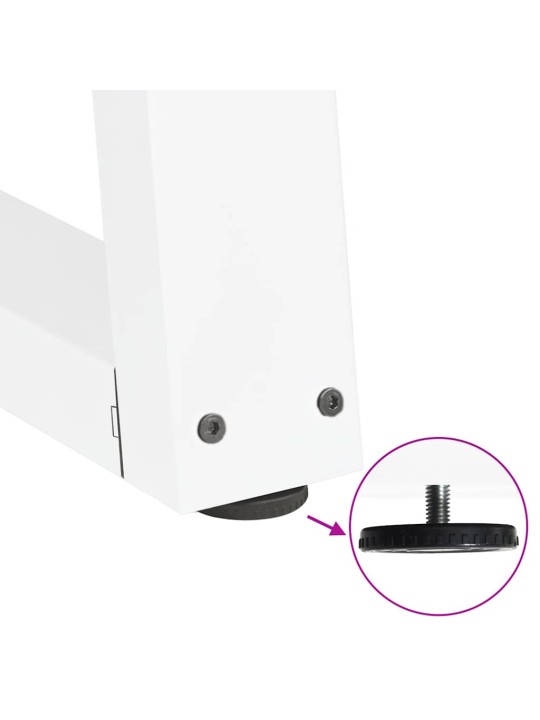 Nohy konferenčního stolku ve tvaru v, 2 ks, bílé, 50 x (30-31,3) cm, ocel