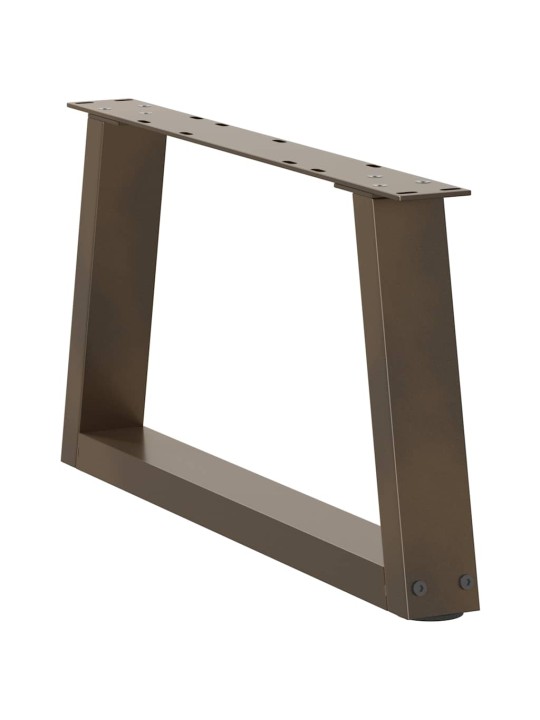 Nohy konferenčního stolku ve tvaru v, 2 ks, přírodní ocel, 50 x (30-31,3) cm, ocel