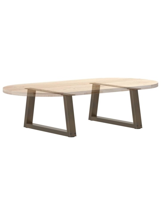 Nohy konferenčního stolku ve tvaru v, 2 ks, přírodní ocel, 50 x (30-31,3) cm, ocel