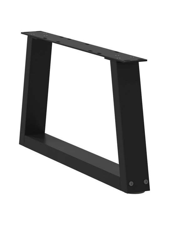 Nohy konferenčního stolku ve tvaru v, 2 ks, černé, 60 x (30-31,3) cm, ocel