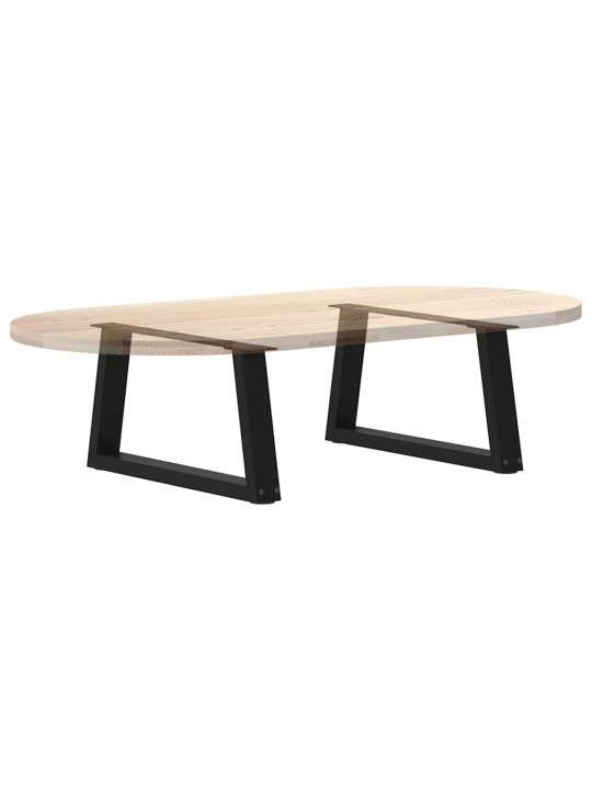 Nohy konferenčního stolku ve tvaru v, 2 ks, černé, 60 x (30-31,3) cm, ocel