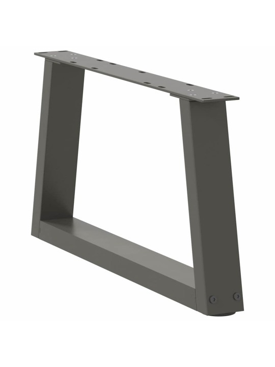Nohy konferenčního stolku ve tvaru v 2 ks antracitové 60 x (30-31,3) cm ocelové