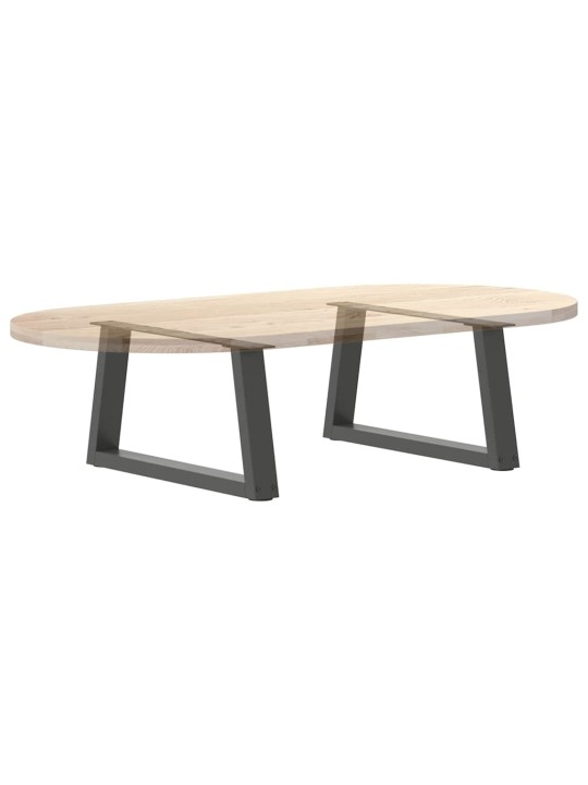 Nohy konferenčního stolku ve tvaru v 2 ks antracitové 60 x (30-31,3) cm ocelové