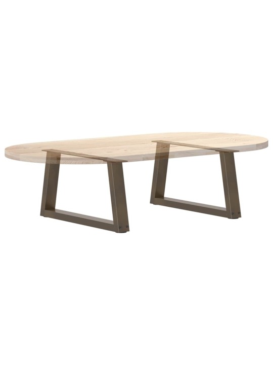 Nohy konferenčního stolku ve tvaru v, 2 ks, přírodní ocel, 60 x (30-31,3) cm, ocel