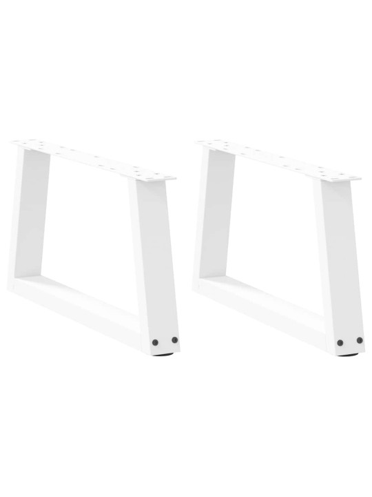 Nohy konferenčního stolku ve tvaru v, 2 ks, bílé, 70 x (30-31,3) cm, ocel