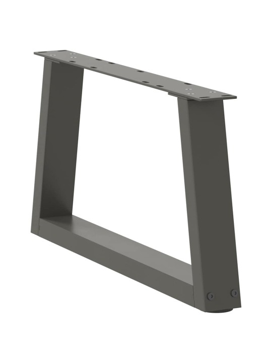 Nohy konferenčního stolku ve tvaru v 2 ks antracitové 70 x (30-31,3) cm ocelové