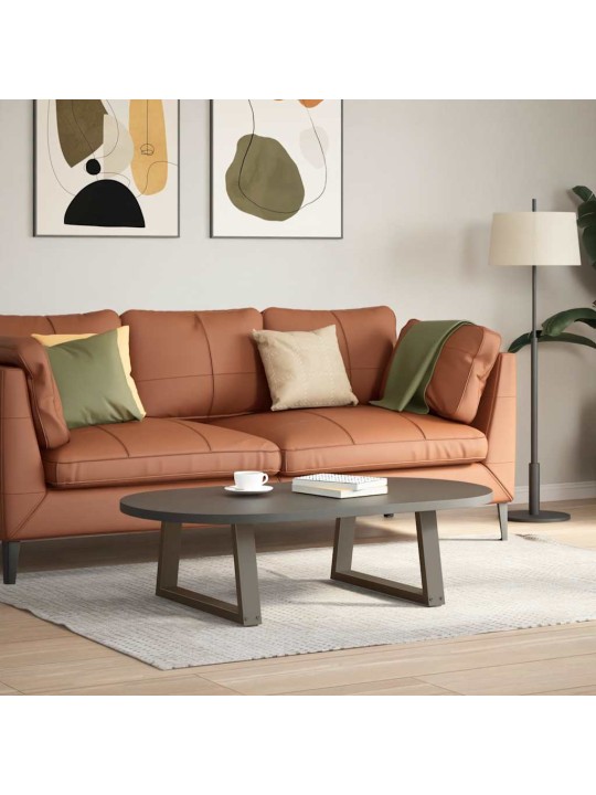 Nohy konferenčního stolku ve tvaru v, 2 ks, přírodní ocel, 70 x (30-31,3) cm, ocel