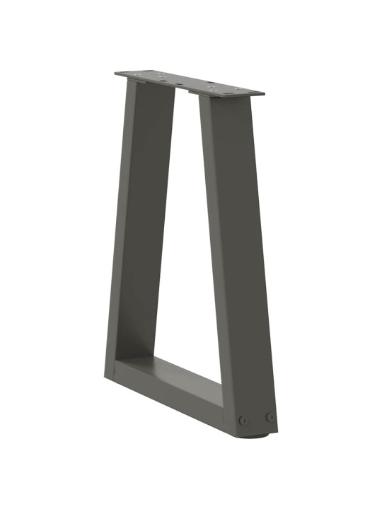 Nohy konferenčního stolku ve tvaru v, 2 ks, antracitové, 28 x (42-43,3) cm, ocel