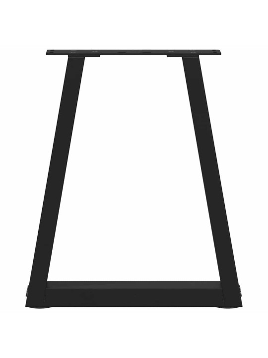 Nohy konferenčního stolku ve tvaru v, 2 ks, černé, 38 x (42-43,3) cm, ocel