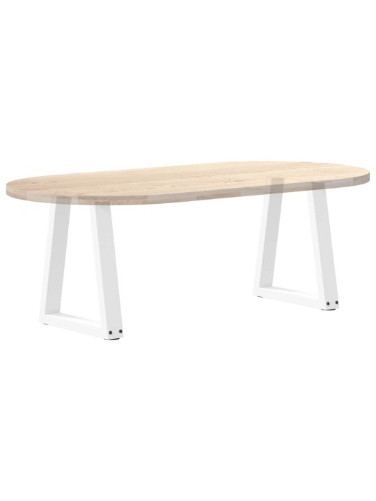 Nohy konferenčního stolku ve tvaru v, 2 ks, bílé, 38 x (42-43,3) cm, ocel